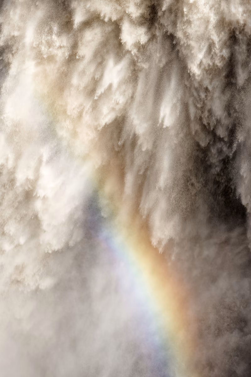 A rainbow in the spray of Dettifoss